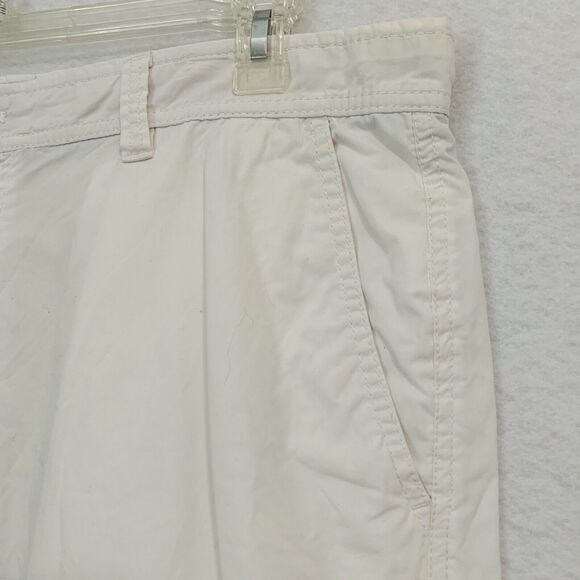 Izod Saltwater Shorts Men 38 Ivory 10" inseam Cotton Pocket Preppy Comfy Outdoor - Picture 9 of 13